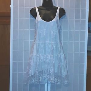Elodie ANTHROPOLOGIE White Lace Babydoll Dress Xs